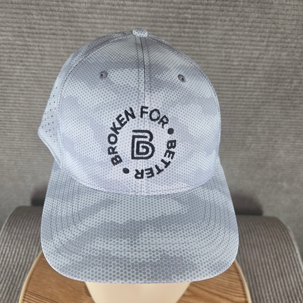 Legacy Mens OSFM Grey Camo Broken For Better Repreve Mesh Snapback Trucker Hat